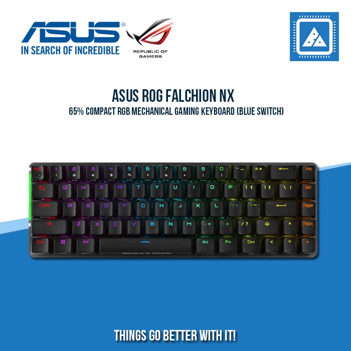ASUS ROG FALCHION NX 65% COMPACT RGB MECHANICAL GAMING KEYBOARD (BLUE SWITCH) ASUS ROG FALCHION NX 65% COMPACT RGB MECHANICAL GAMING KEYBOARD (BLUE SWITCH)